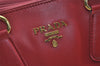 Authentic PRADA Vintage Leather Nappa Shoulder Hand Bag Purse Red 5164J