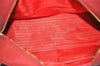 Authentic PRADA Vintage Leather Nappa Shoulder Hand Bag Purse Red 5164J