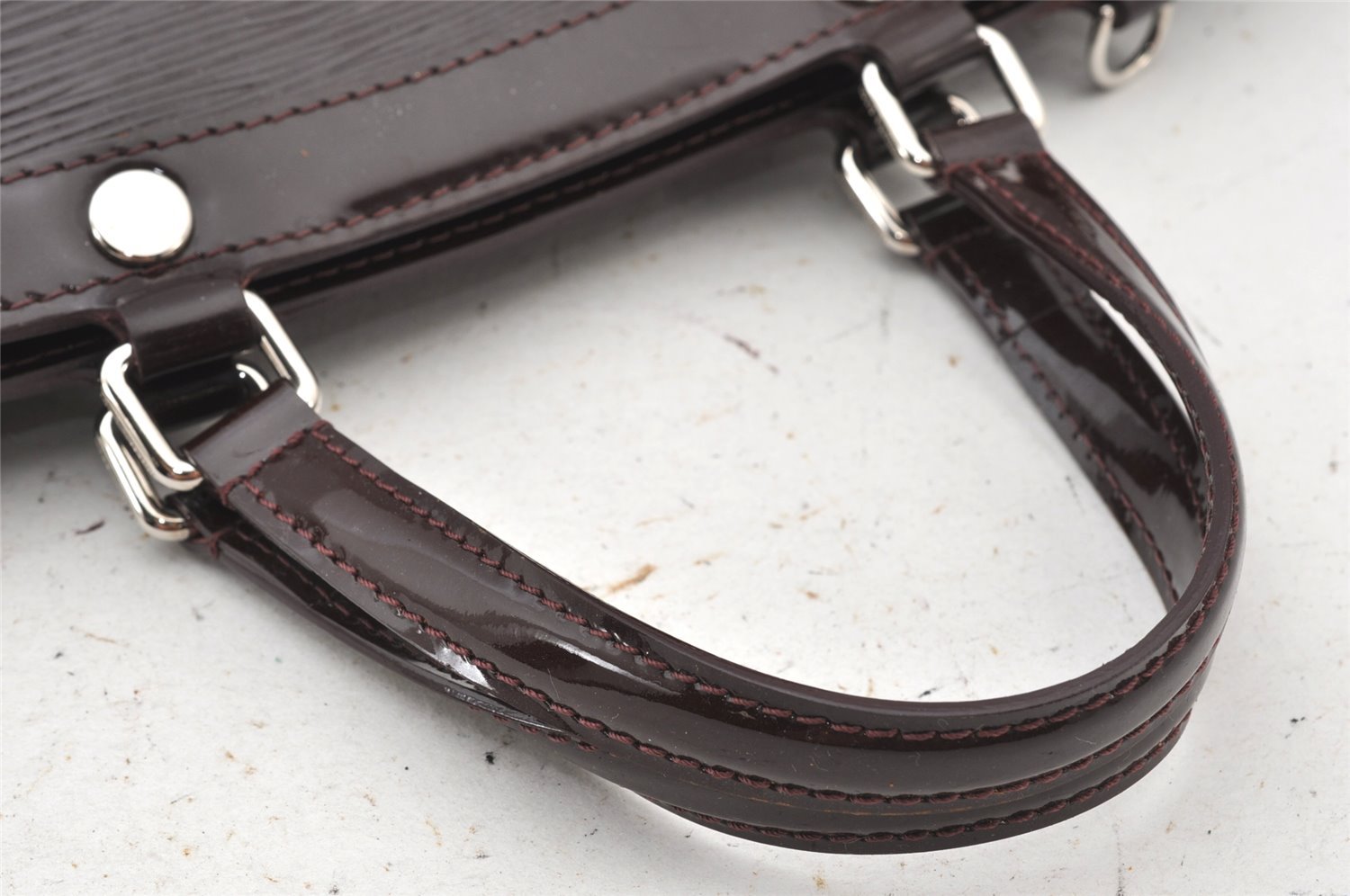 Authentic Louis Vuitton Epi Electric Brea MM 2Way Hand Bag M40485 Wine Red 5164K