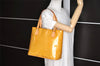 Authentic Louis Vuitton Vernis Houston Shoulder Hand Bag Yellow M91004 LV 5165K