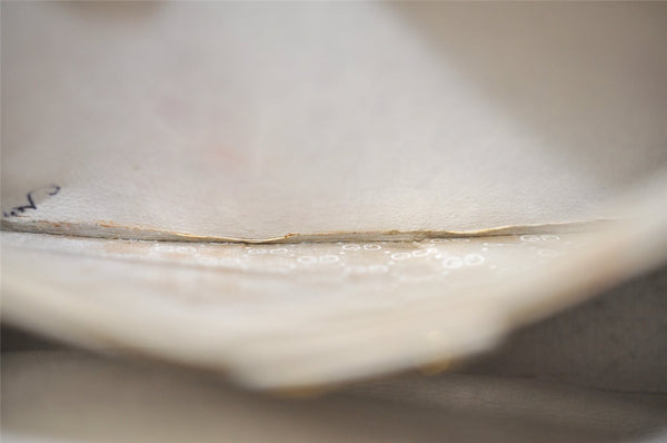 Authentic GUCCI Vintage Horsebit Shoulder Hand Bag Purse Leather White 5166I