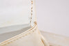 Authentic GUCCI Vintage Horsebit Shoulder Hand Bag Purse Leather White 5166I