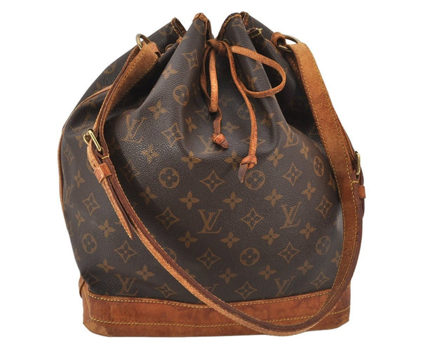 Authentic Louis Vuitton Monogram Noe Shoulder Drawstring Bag M42224 LV 5166K
