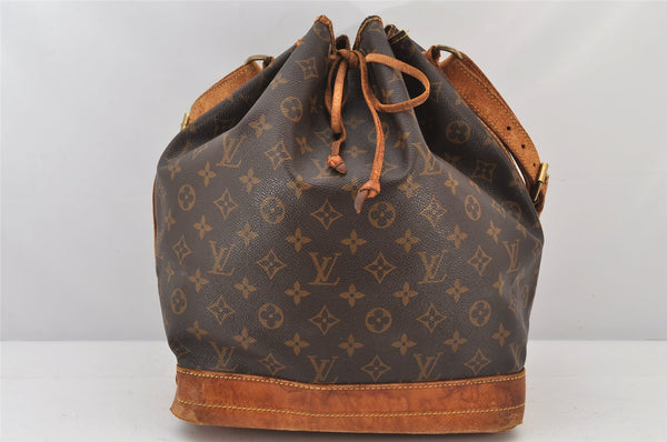 Authentic Louis Vuitton Monogram Noe Shoulder Drawstring Bag M42224 LV 5166K