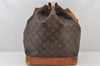 Authentic Louis Vuitton Monogram Noe Shoulder Drawstring Bag M42224 LV 5166K