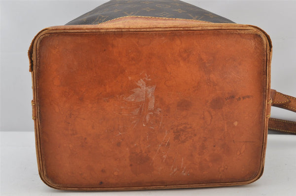 Authentic Louis Vuitton Monogram Noe Shoulder Drawstring Bag M42224 LV 5166K