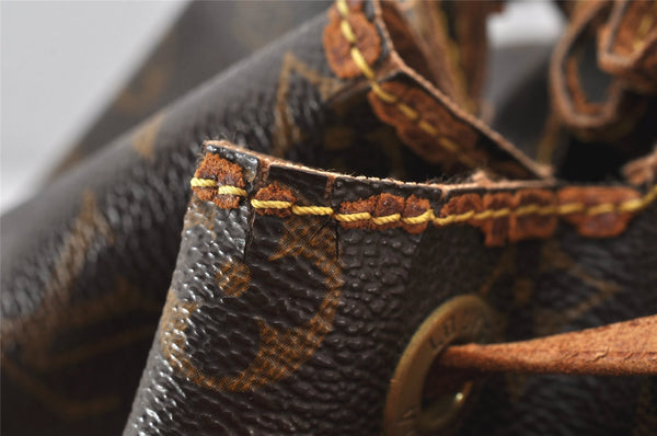 Authentic Louis Vuitton Monogram Noe Shoulder Drawstring Bag M42224 LV 5166K