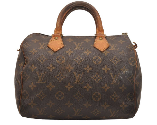 Authentic Louis Vuitton Monogram Speedy 25 Boston Hand Bag M41528 LV Junk 5167J