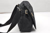 Authentic CHANEL New Travel Line Shoulder Cross Bag Nylon Leather Black 5167K