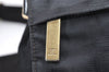 Authentic CHANEL New Travel Line Shoulder Cross Bag Nylon Leather Black 5167K