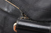 Authentic CHANEL New Travel Line Shoulder Cross Bag Nylon Leather Black 5167K