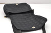 Authentic CHANEL New Travel Line Shoulder Cross Bag Nylon Leather Black 5167K