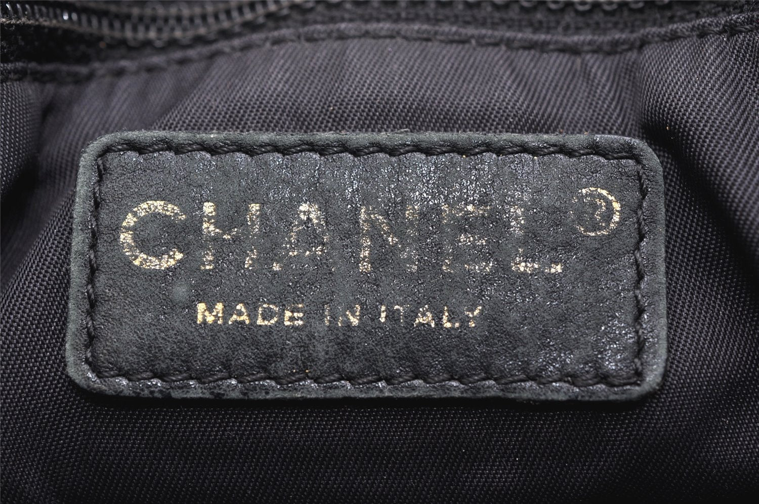 Authentic CHANEL New Travel Line Shoulder Cross Bag Nylon Leather Black 5167K
