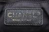 Authentic CHANEL New Travel Line Shoulder Cross Bag Nylon Leather Black 5167K