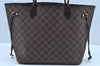 Authentic Louis Vuitton Damier Neverfull MM Shoulder Tote Bag N51105 LV 5168G