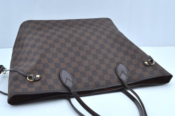 Authentic Louis Vuitton Damier Neverfull MM Shoulder Tote Bag N51105 LV 5168G