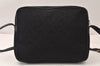 Authentic CELINE C Macadam Blason Shoulder Bag Purse Canvas Leather Black 5168K