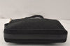 Authentic CELINE C Macadam Blason Shoulder Bag Purse Canvas Leather Black 5168K