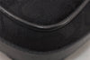 Authentic CELINE C Macadam Blason Shoulder Bag Purse Canvas Leather Black 5168K