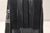 Authentic CELINE C Macadam Blason Shoulder Bag Purse Canvas Leather Black 5168K