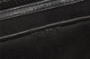 Authentic CELINE C Macadam Blason Shoulder Bag Purse Canvas Leather Black 5168K