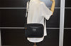 Authentic CELINE C Macadam Blason Shoulder Bag Purse Canvas Leather Black 5168K