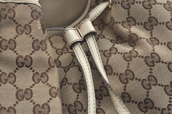Authentic GUCCI Bamboo Tassel Tote Bag GG Canvas Leather 170206 Brown 5169I