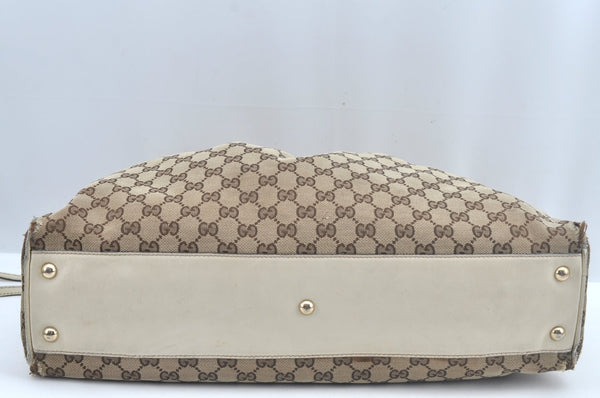 Authentic GUCCI Bamboo Tassel Tote Bag GG Canvas Leather 170206 Brown 5169I