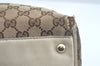 Authentic GUCCI Bamboo Tassel Tote Bag GG Canvas Leather 170206 Brown 5169I