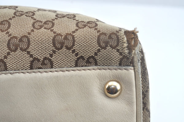 Authentic GUCCI Bamboo Tassel Tote Bag GG Canvas Leather 170206 Brown 5169I