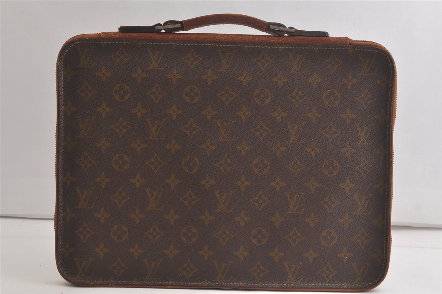 Auth Louis Vuitton Monogram Poche Documents Poignee Briefcase Old Model 5169K