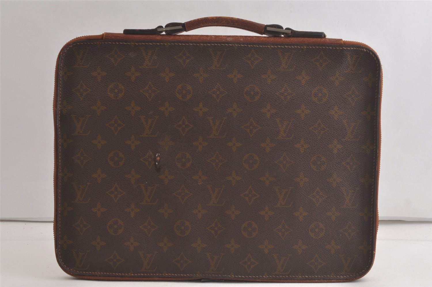 Auth Louis Vuitton Monogram Poche Documents Poignee Briefcase Old Model 5169K