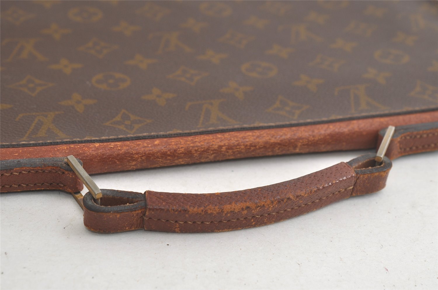 Auth Louis Vuitton Monogram Poche Documents Poignee Briefcase Old Model 5169K