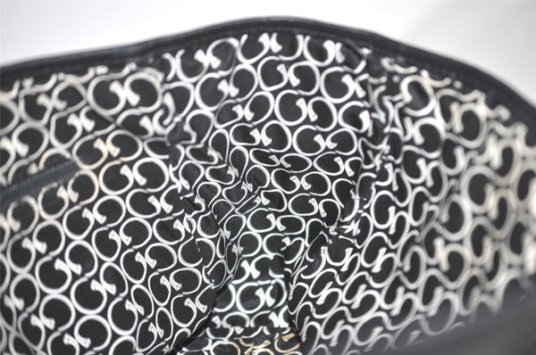 Authentic GUCCI Vintage Hand Tote Bag Purse Canvas Leather 264221 Black 5170I