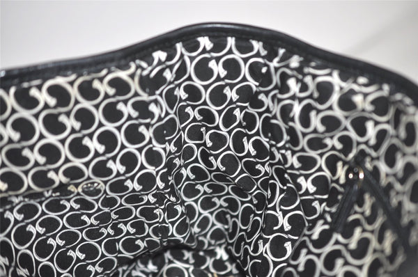 Authentic GUCCI Vintage Hand Tote Bag Purse Canvas Leather 264221 Black 5170I