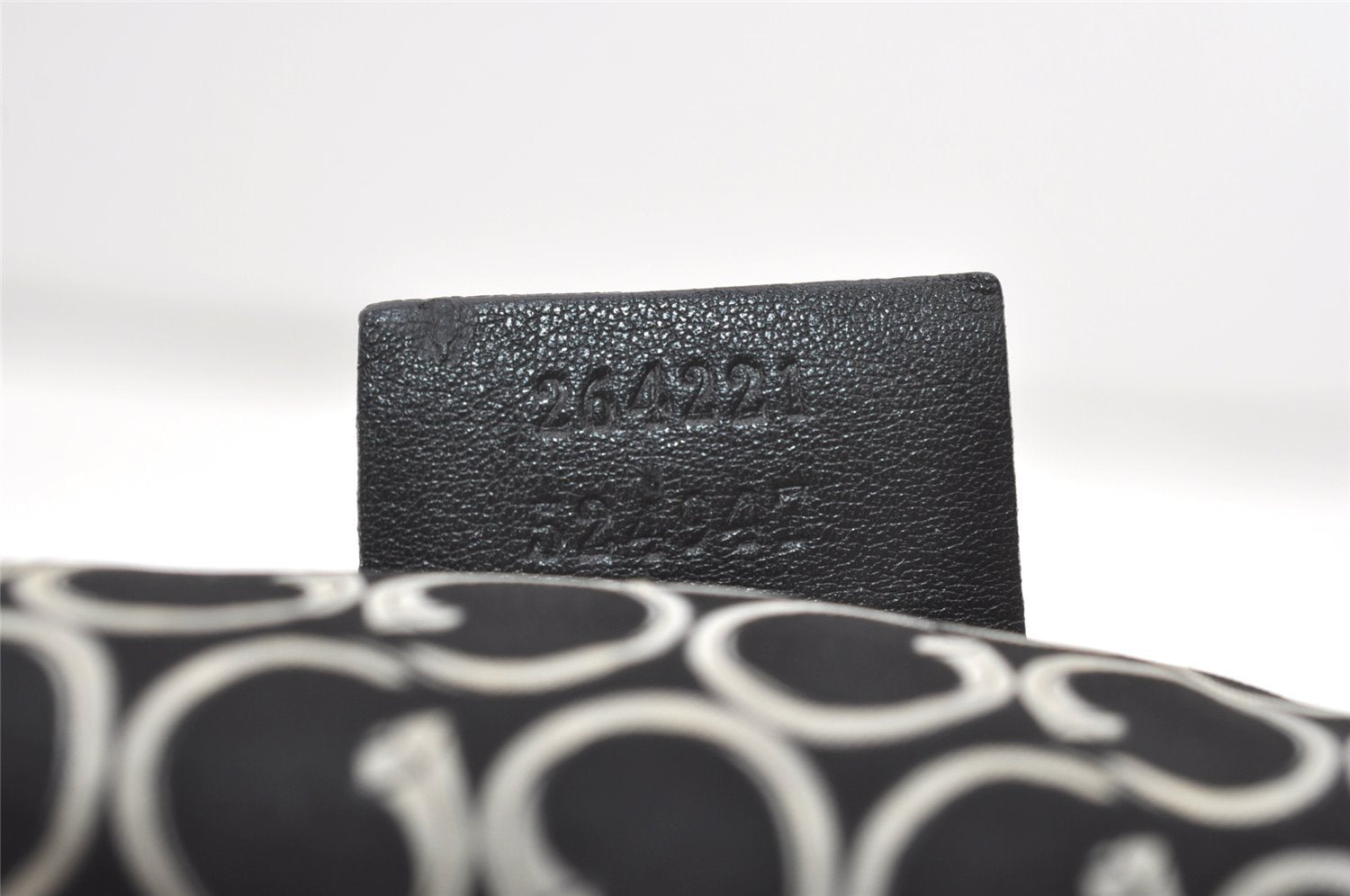 Authentic GUCCI Vintage Hand Tote Bag Purse Canvas Leather 264221 Black 5170I