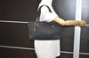 Authentic GUCCI Vintage Hand Tote Bag Purse Canvas Leather 264221 Black 5170I