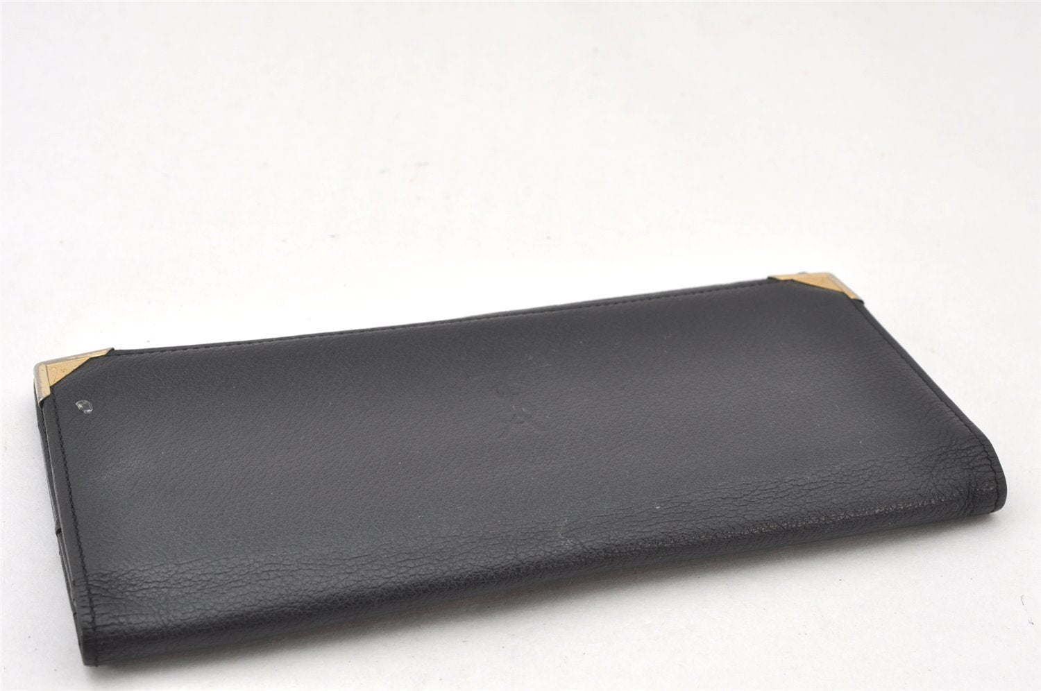 Authentic YVES SAINT LAURENT Vintage Long Wallet Purse Leather Black 5170K