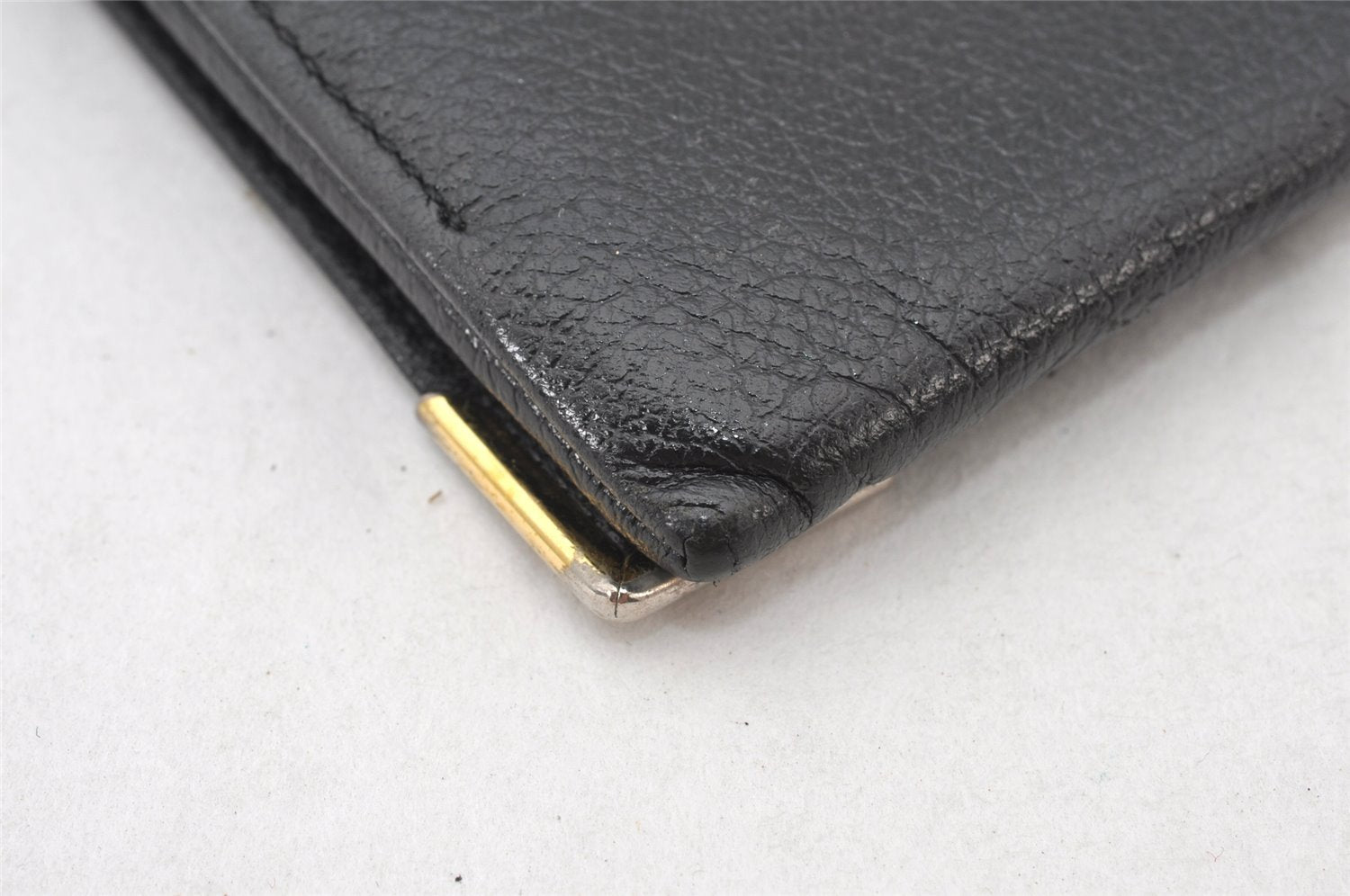 Authentic YVES SAINT LAURENT Vintage Long Wallet Purse Leather Black 5170K