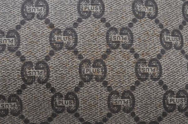 Authentic GUCCI GG Plus Shoulder Cross Body Bag GG PVC Leather Brown Junk 5171I