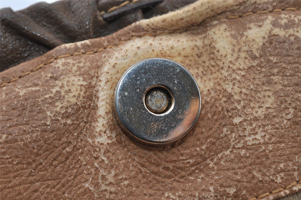 Authentic GUCCI GG Plus Shoulder Cross Body Bag GG PVC Leather Brown Junk 5171I