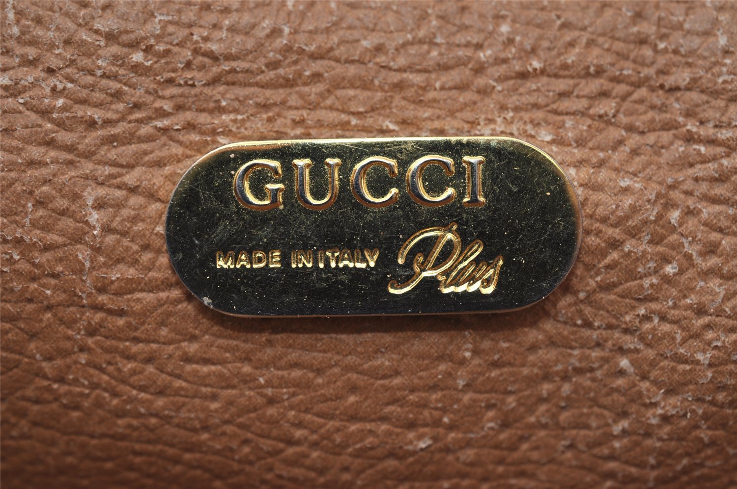 Authentic GUCCI GG Plus Shoulder Cross Body Bag GG PVC Leather Brown Junk 5171I