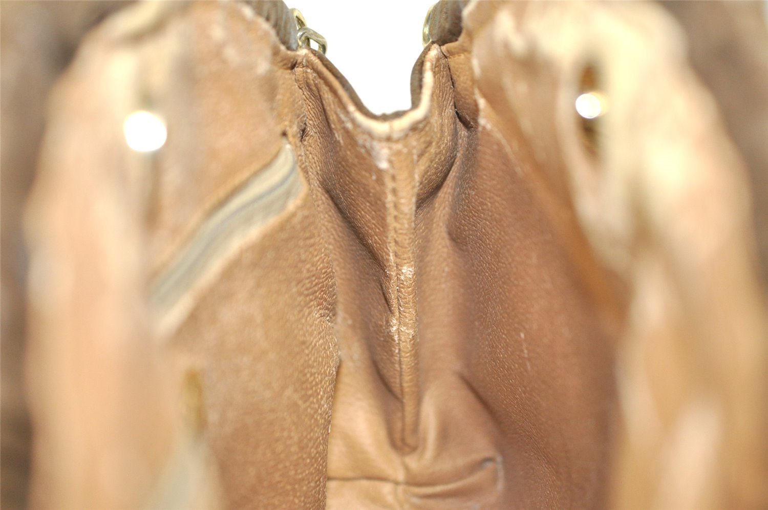 Authentic GUCCI GG Plus Shoulder Cross Body Bag GG PVC Leather Brown Junk 5171I