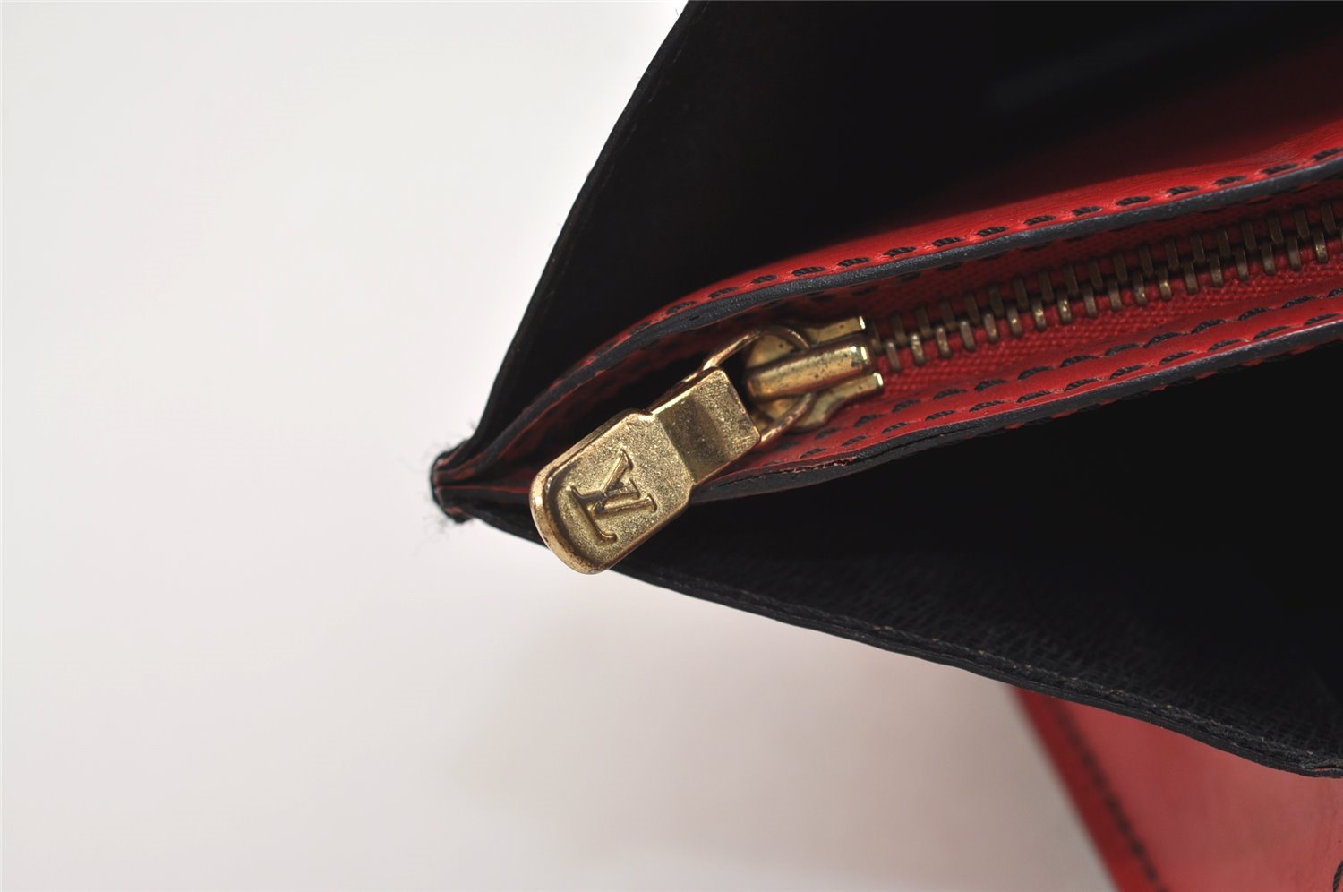 Auth Louis Vuitton Epi Varenne Hand Bag Bi-color Black x Red M52387 LV 5172J