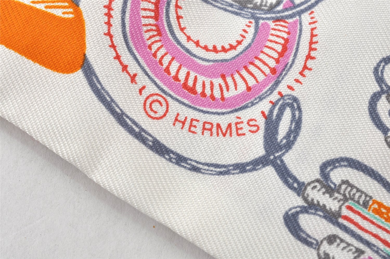 Authentic HERMES Twilly Scarf Silk 