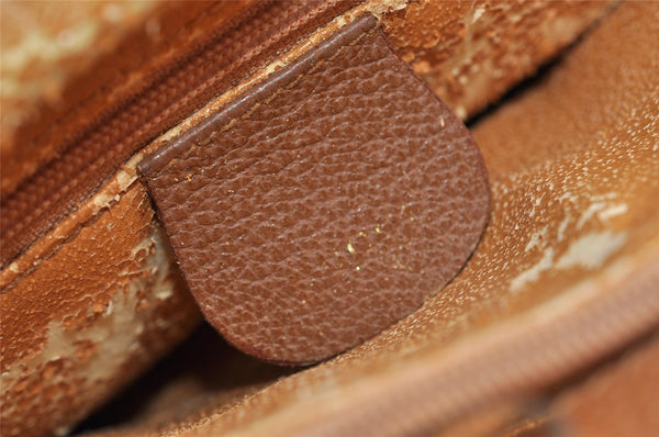 Authentic GUCCI Bamboo Hand Shoulder Bag Suede Leather Brown Junk 5173I