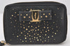 Authentic Salvatore Ferragamo Vara Star Coin Purse Wallet Leather Black SF 5173K