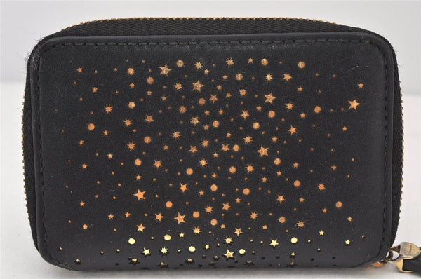 Authentic Salvatore Ferragamo Vara Star Coin Purse Wallet Leather Black SF 5173K