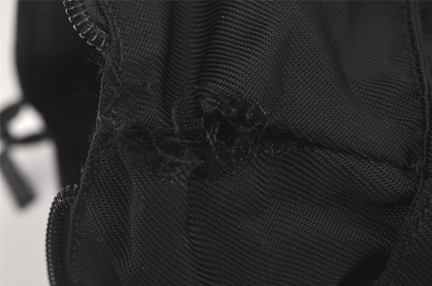 Authentic GUCCI Vintage Bamboo 2Way Hand Shoulder Bag Nylon Leather Black 5176I