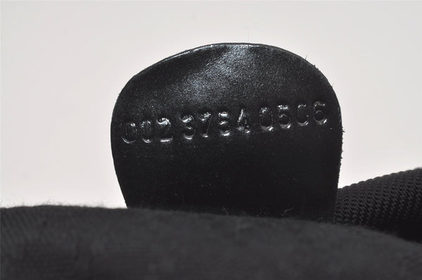 Authentic GUCCI Vintage Bamboo 2Way Hand Shoulder Bag Nylon Leather Black 5176I